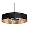 Afx Celine Pendant, 30'', Black Finish, Black/Gold Shade CLNP30MBBK-BKGD - alternate 1